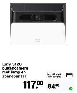GAMMA Eufy S120 buitencamera met lamp en zonnepaneel aanbieding