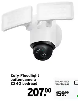GAMMA Eufy Floodlight buitencamera E340 bedraad aanbieding