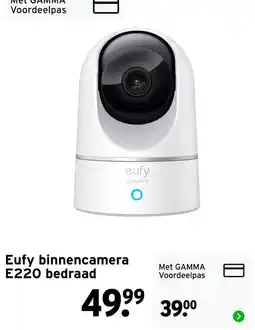 GAMMA Eufy binnencamera E220 bedraad aanbieding