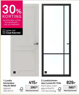 Karwei Lundia binnendeur vika en ba02 aanbieding
