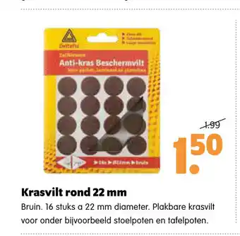 Plentyparts Krasvilt rond 22 mm bruin 16 stuks a 22 mm diameter aanbieding