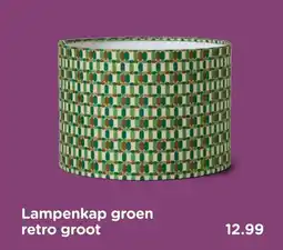 Xenos Lampenkap groen retro groot aanbieding