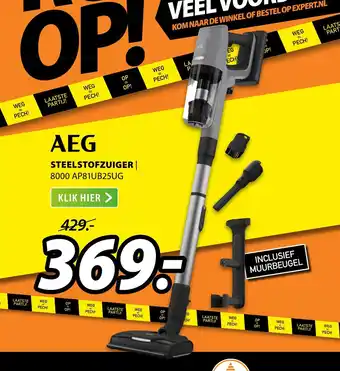 Expert AEG Steelstofzuiger 8000 AP81UB25UG aanbieding