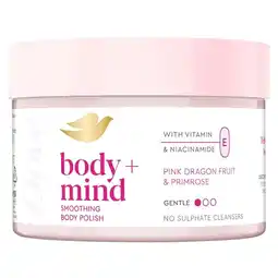 Trekpleister Dove bodyscrub Body & Mind Dragonfruit & Primrose aanbieding