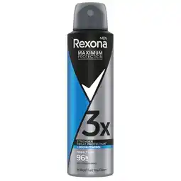 Trekpleister Rexona Maximum Protection Cobalt Dry Antitranspirant Spray aanbieding