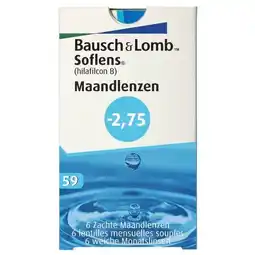 Trekpleister Bausch & Lomb -2.75 Maandlenzen aanbieding