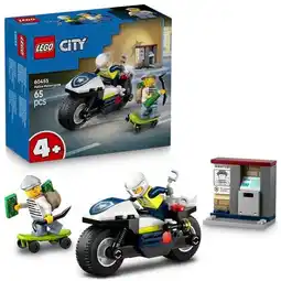 Trekpleister LEGO City 60455 Achtervolging Op Politiemotor aanbieding