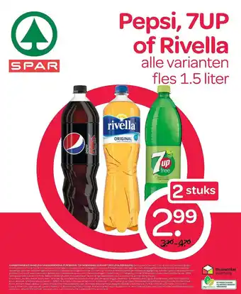 Spar Pepsi, 7Up Of Rivella 1.5liter aanbieding