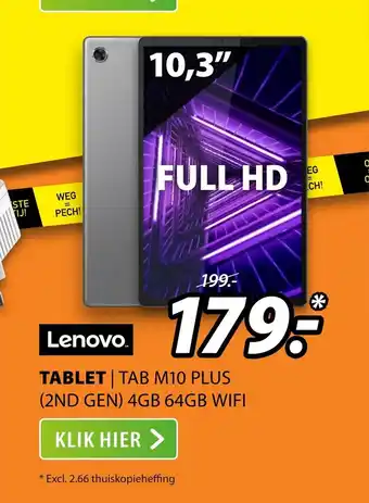 Expert Lenovo Tablet 10,3" Tab M10 Plus aanbieding