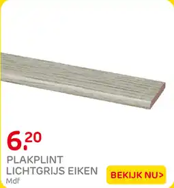 Praxis Plakplint lichtgrijs eiken aanbieding
