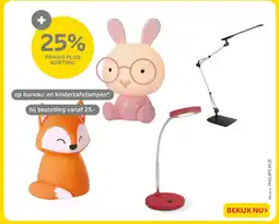 Praxis Op bureau en kindertafellampen aanbieding