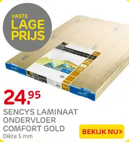 Praxis Sencys laminaat ondervloer comfort gold aanbieding