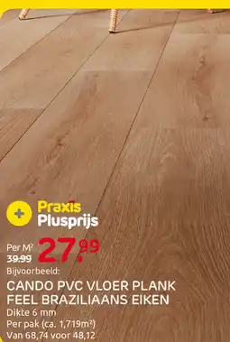 Praxis Cando pvc vloer plank feel braziliaans eiken aanbieding