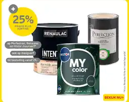 Praxis Op perfection, renaulac en histor muurverf aanbieding