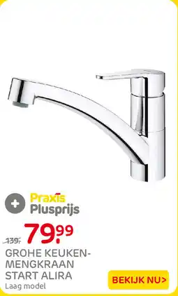 Praxis Grohe keukenmengkraan start alira laag model aanbieding