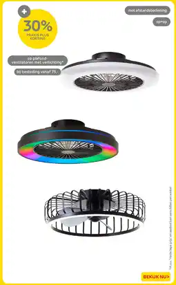 Praxis Op plafond ventilatoren met verlichting aanbieding