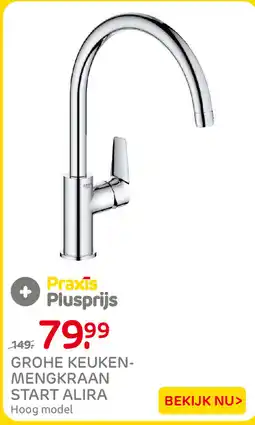 Praxis Grohe keukenmengkraan start alira hoog model aanbieding