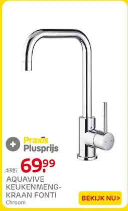 Praxis Aquavive keukenmengkraan fonti chroom aanbieding