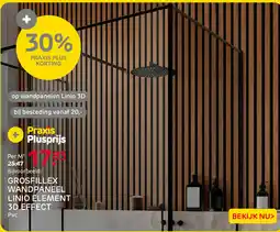 Praxis Grosfillex wandpaneel linio element 3d effect aanbieding