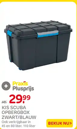 Praxis Kis scuba opbergbox zwart/blauw aanbieding