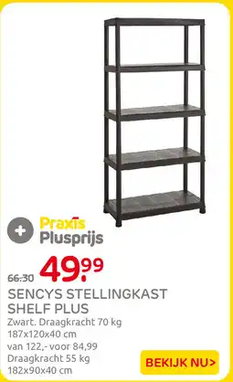 Praxis Sencys stellingkast shelf plus aanbieding