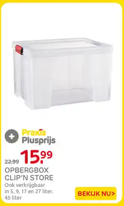 Praxis Opbergbox clip'n store aanbieding