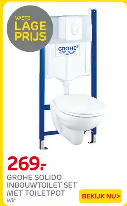 Praxis Grohe solido inbouwtoilet set met toiletpot aanbieding