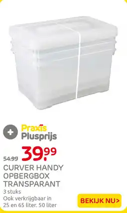 Praxis Curver handy opbergbox transparant aanbieding