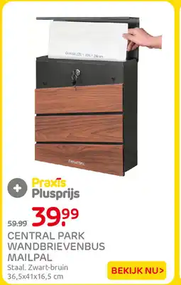 Praxis Central park wandbrievenbus mailpal aanbieding