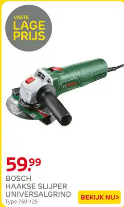 Praxis Bosch haakse slijper universalgrind aanbieding