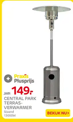 Praxis Central park verwarmer aanbieding
