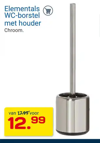 Kluswijs Elementals WC-borstel met houder chroom aanbieding