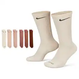 Foot Locker Nike Everyday Cushioned Crew 6 Pack Sokken Unisex - Beige - Maat 38 - 42 aanbieding