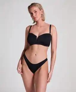 Hunkemoller Hunkemöller Hoog uitgesneden neopreen bikinibroekje Zwart aanbieding