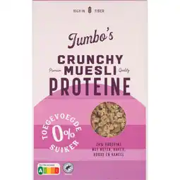 Jumbo Jumbo's Crunchy Muesli Proteine 400 g aanbieding