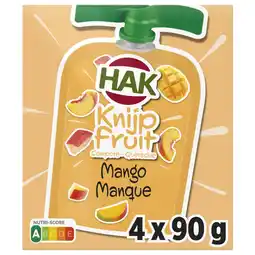 Albert Heijn Hak Knijpfruit mango 0% 4-pack aanbieding