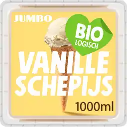 Jumbo Jumbo Biologisch Vanille Schepijs 1L aanbieding