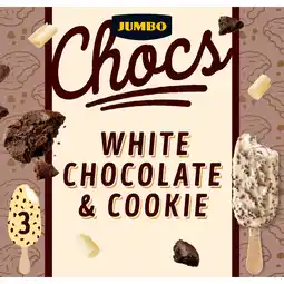 Jumbo Jumbo Chocs White Chocolate & Cookie 3 Stuks aanbieding