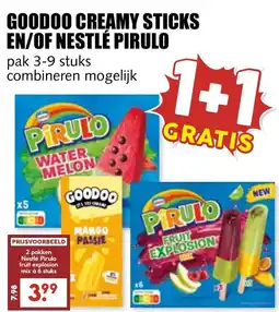 De Boerenschuur Goodoo creamy sticks en/of Nestlé Pirulo aanbieding