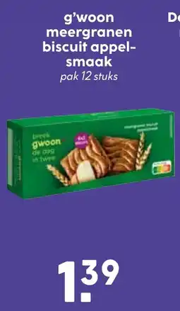 De Boerenschuur g'woon meergranen biscuit appel-smaak aanbieding