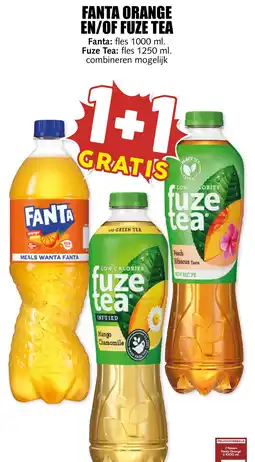 De Boerenschuur Fanta orange en/of Fuze Tea aanbieding