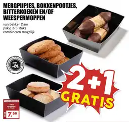 De Boerenschuur bakker Dam mergpijpjes, bokkenpootjes, bitterkoeken en/of weespermoppes aanbieding