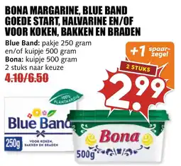 De Boerenschuur Bona margarine, blue band aanbieding