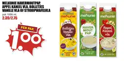 De Boerenschuur melkunie havermoutpap, appel kaneel vla, bolletjes vanille vla of stroopwafelvla aanbieding