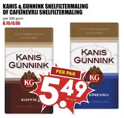 De Boerenschuur KANIS & GUNNINK SNELFILTERMALING OF CAFÉÏNEVRIJ SNELFILTERMALING aanbieding