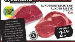 De Boerenschuur rielsch rund vlees runderentrecôte of runder ribeye aanbieding