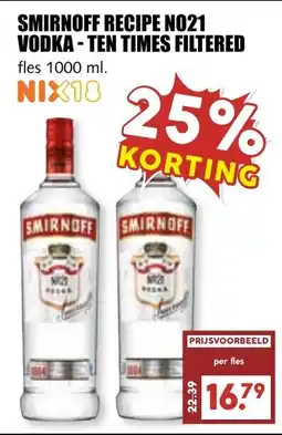 De Boerenschuur smirnoff recipe no21 vodka aanbieding