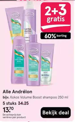 Etos Andrélon Kokos Volume Boost aanbieding