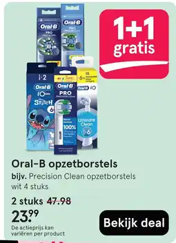 Etos Oral-B opzetborstels aanbieding