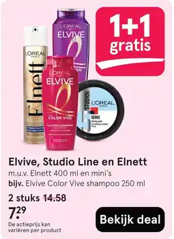 Etos L'Oréal Paris Elvive, Studio Line en Elnett aanbieding